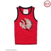 heren abercrombie fitch chief logo tanktop rood zwart Echt Facebook 3fe67572